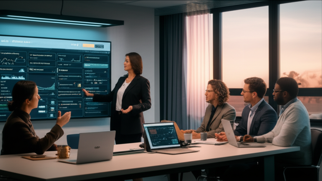 Technical team in sales meeting
